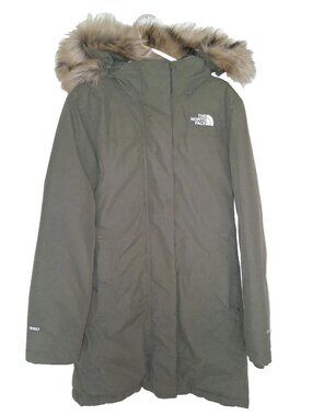 The North Face Arctic Parka II Women S Green 550 Down Waterproof Winter Coat Fur